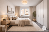 Schlafzimmer (KI-Einrichtungsbeispiel) - Schöne 3 ZKB-Wohnung mit Balkon zwischen Tischbeinstraße und Wilhelmshöher Allee